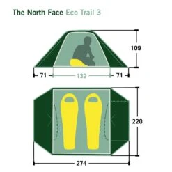 Bestseller -Camping Freien 5637918392 dxkglye eco trail 3 the north face 24